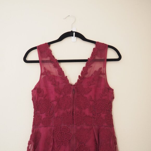 !! Anthropologie Yoana Baraschi Black Cherry Ersalina Sleeveless Lace Dress - Picture 8 of 8